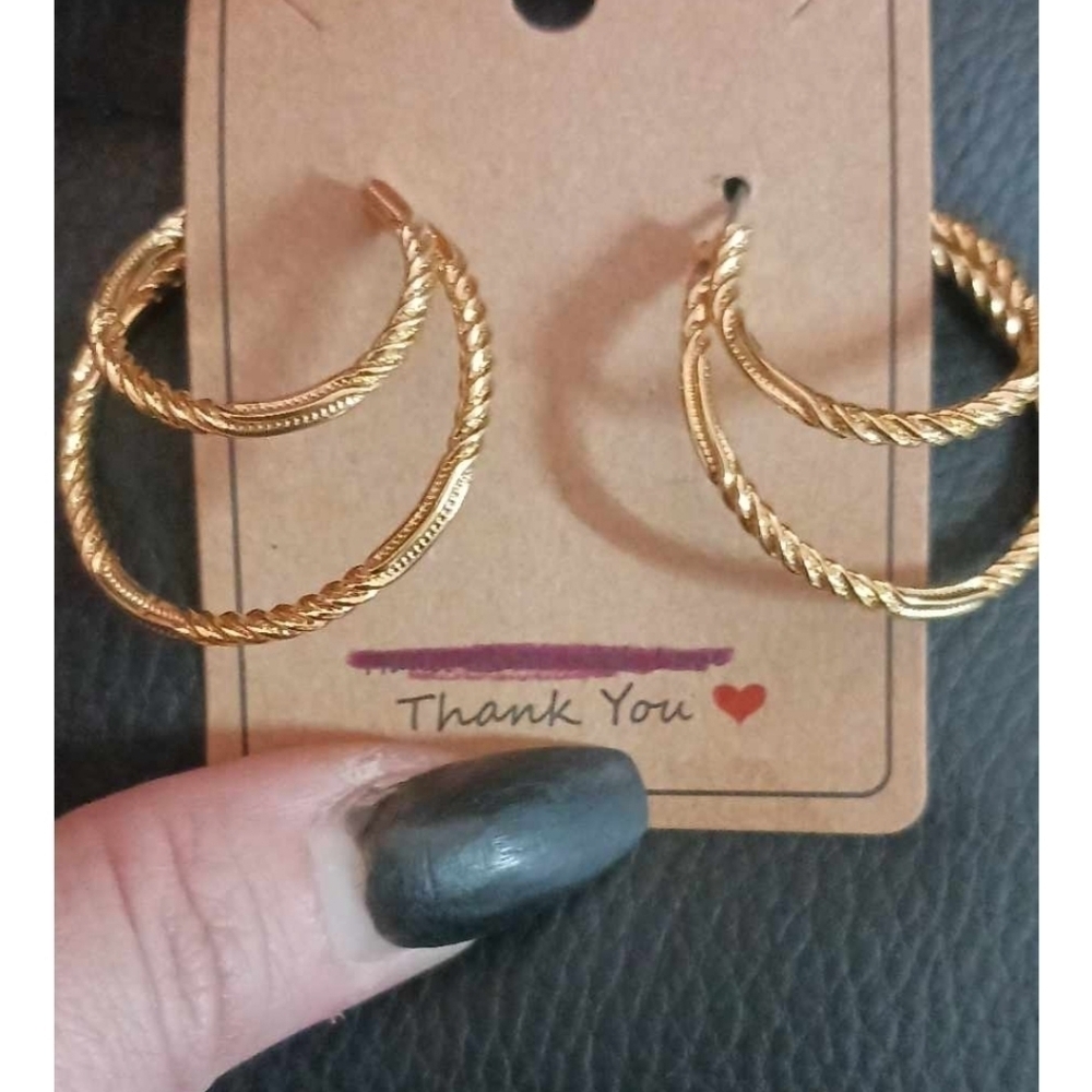 Gold earrings